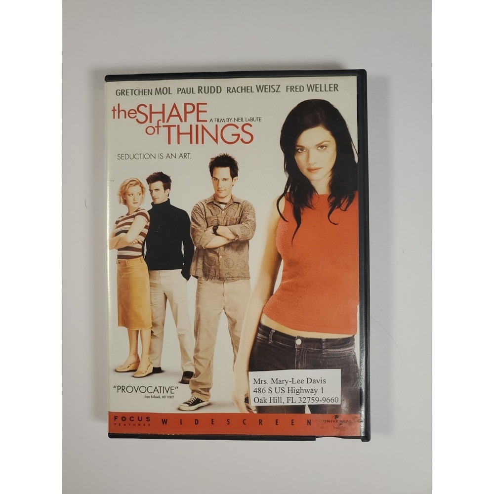 The Shape of Things (2003) DVD Drama Comedy Paul Rudd Rachel Weisz